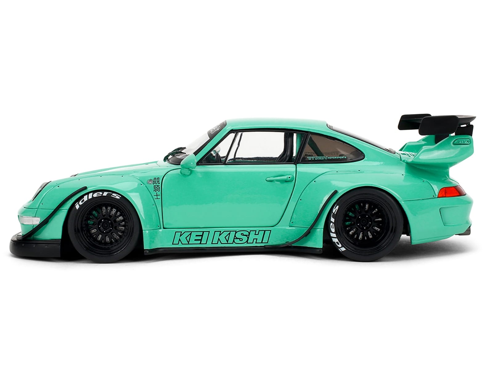 RWB Body Kit "Kei Kishi" Light Blue "Pink Slips" Series 1/18 Diecast Model Car by Jada - Image 3