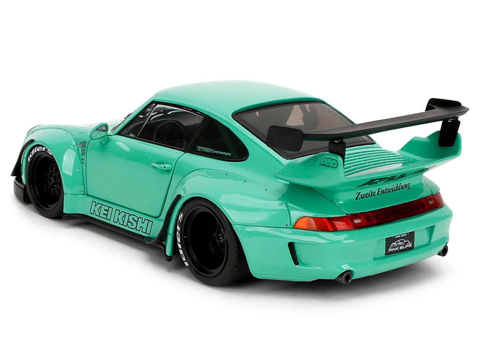 RWB Body Kit "Kei Kishi" Light Blue "Pink Slips" Series 1/18 Diecast Model Car by Jada - Image 4