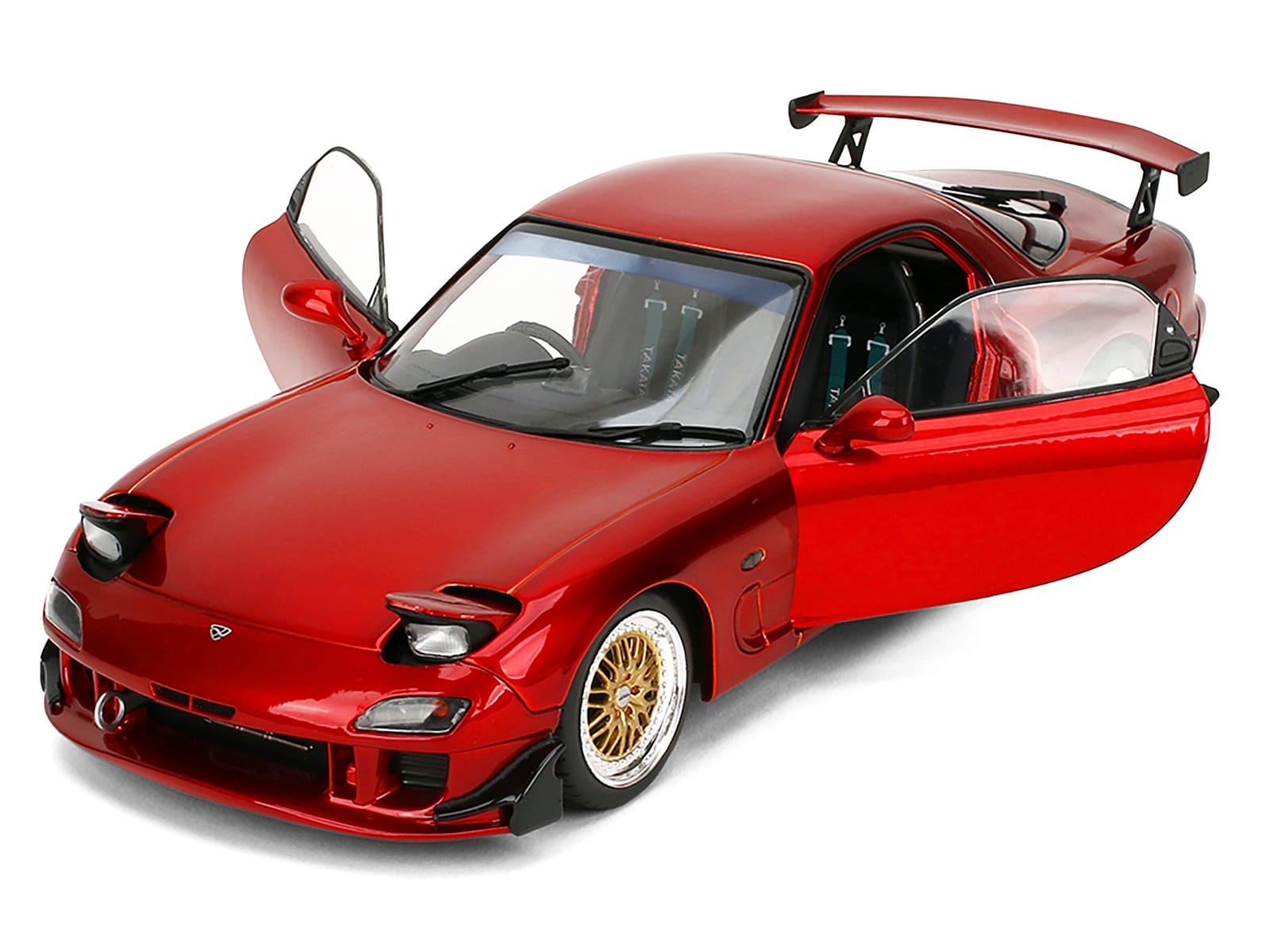 Mazda RX7 Type RS (FD3S) RHD (Right Hand Drive) Orange Metallic "Pink Slips" Series 1/18 Diecast Model Car by Jada - Image 2