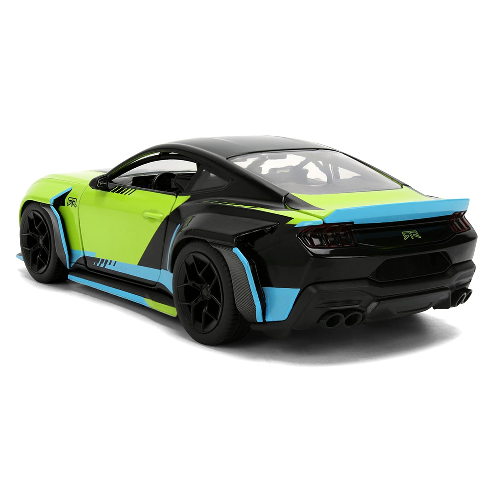 2026 Ford Mustang RTR Spec 5-D Lime Green with Black Top and Graphics "Hyper-Spec" Series 1/24 Diecast Model Car by Jada - Image 5
