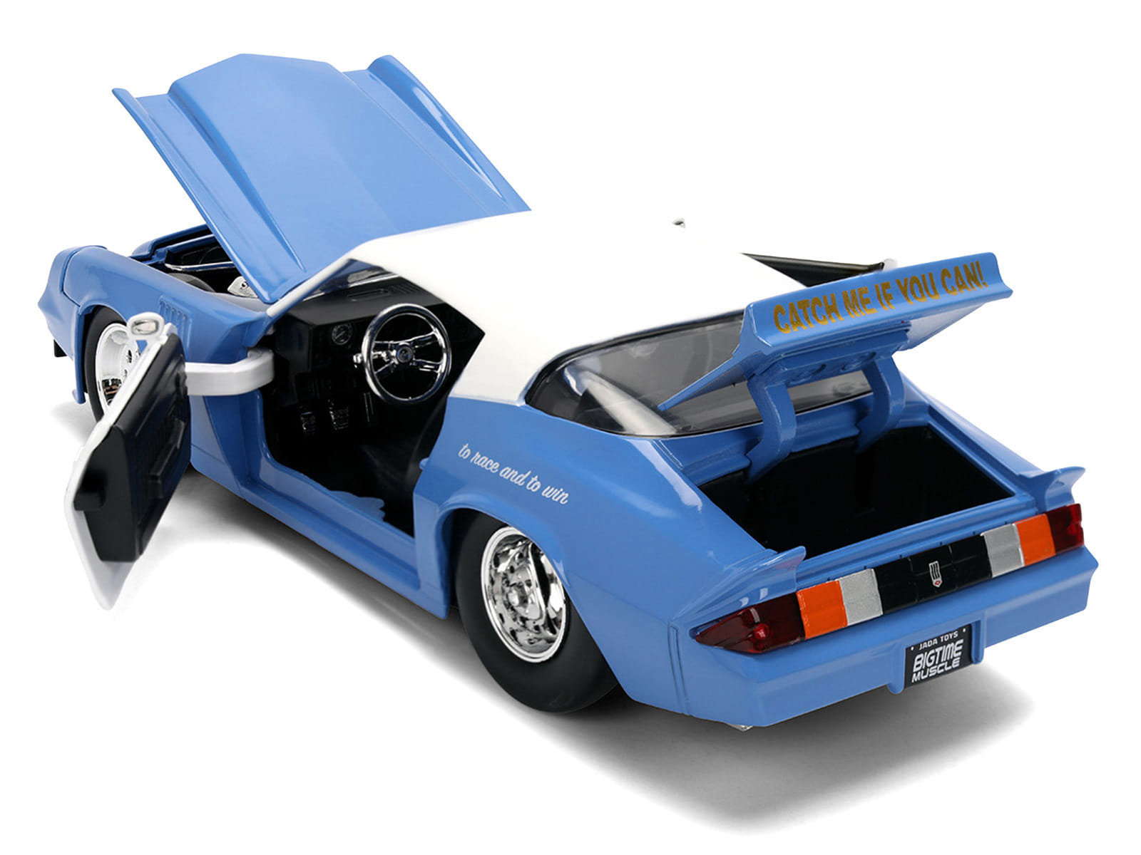 1979 Chevrolet Camaro Z28 Police "Highway Drag" Blue and White "Bigtime Muscle" Series 1/24 Diecast Model Car by Jada - Image 4