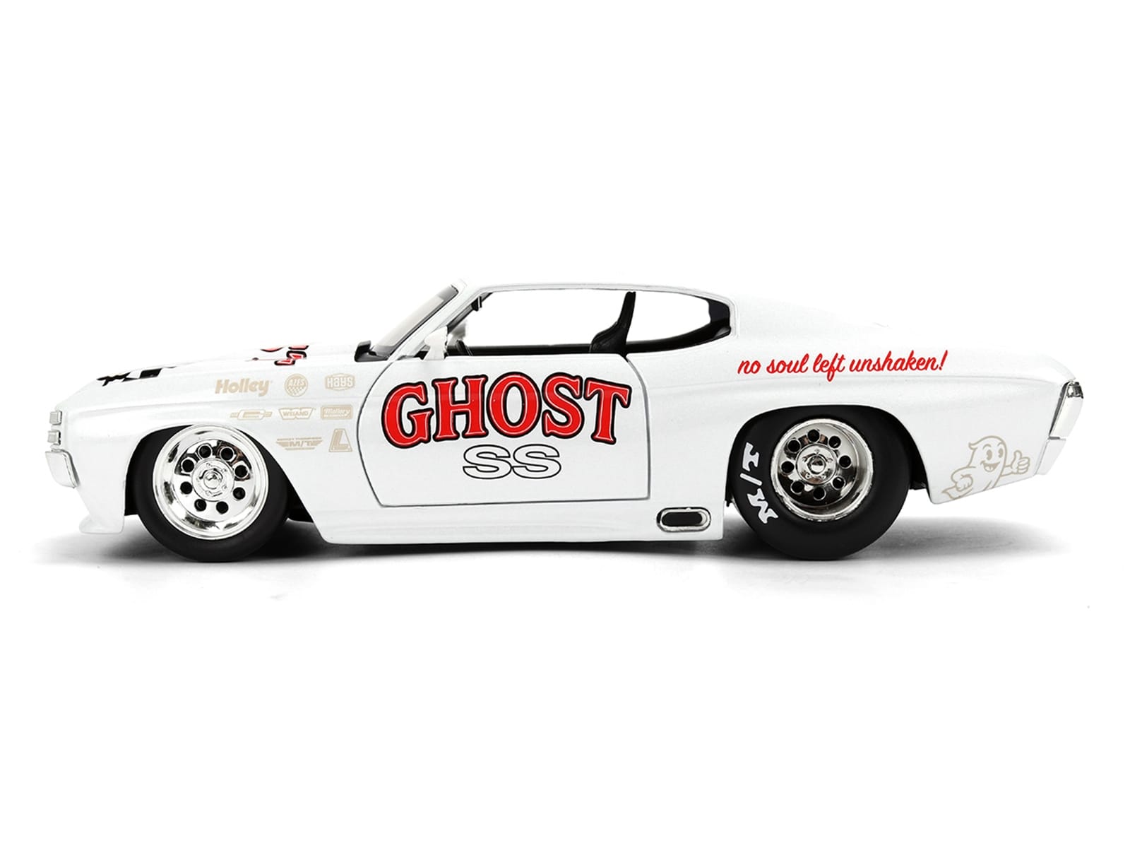 1971 Chevrolet Chevelle SS "Ghost SS" White with Graphics "Bigtime Muscle" Series 1/24 Diecast Model Car by Jada - Image 3
