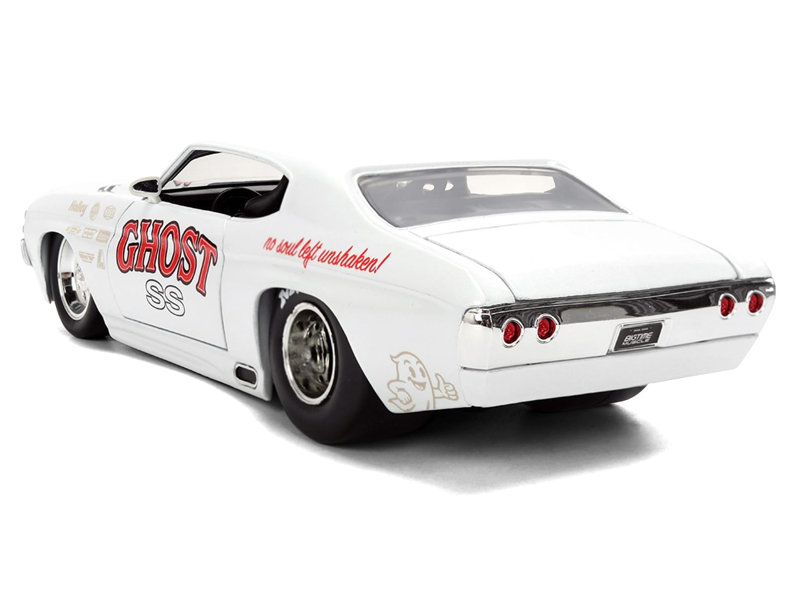 1971 Chevrolet Chevelle SS "Ghost SS" White with Graphics "Bigtime Muscle" Series 1/24 Diecast Model Car by Jada - Image 5