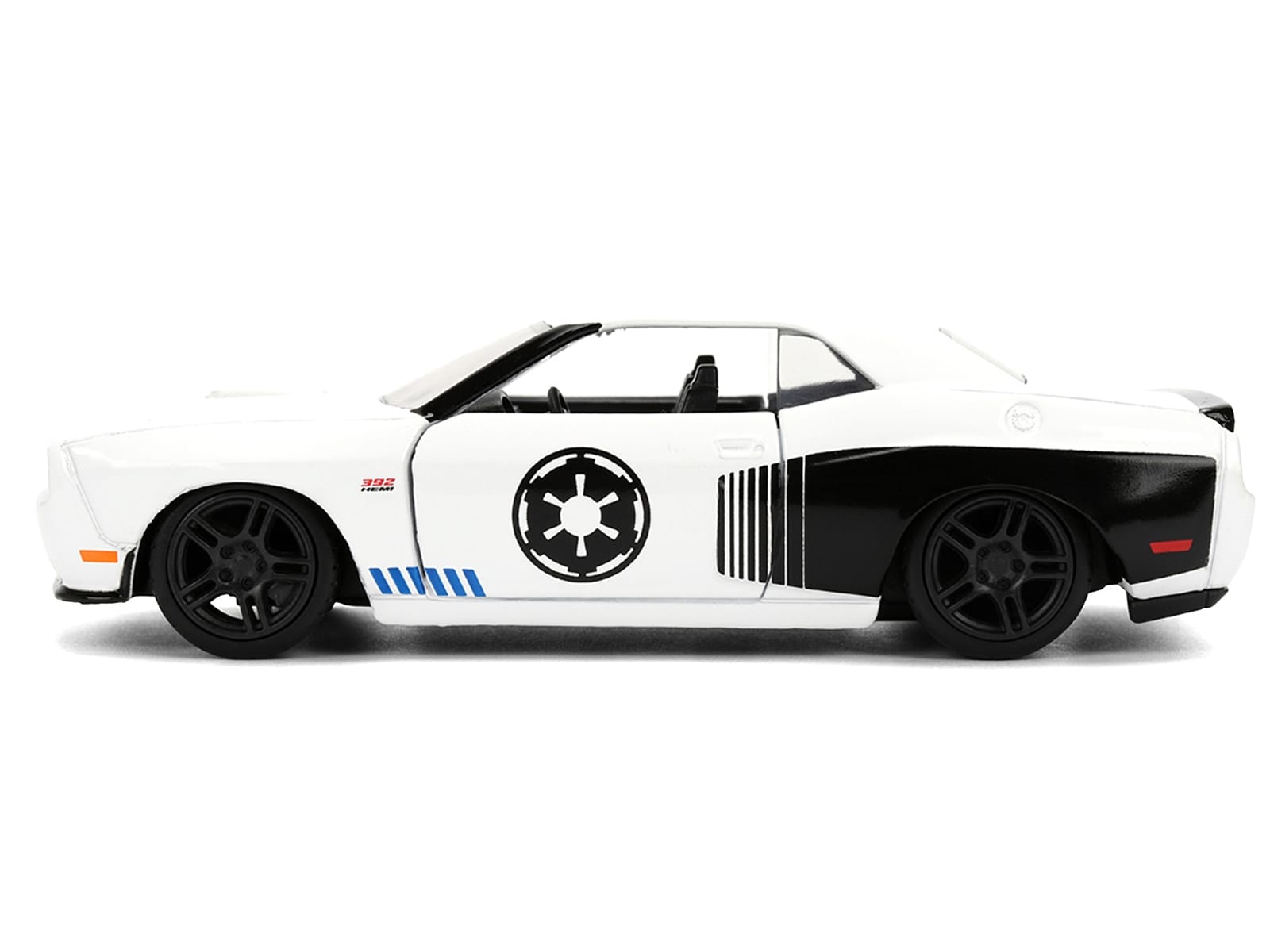 2012 Dodge Challenger SRT8 "Stormtrooper" Livery White with Graphics "Star Wars" Franchise "Hollywood Rides" Series 1/32 Diecast Model Car by Jada - Image 3