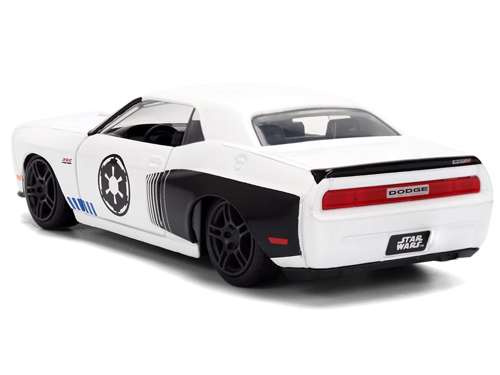 2012 Dodge Challenger SRT8 "Stormtrooper" Livery White with Graphics "Star Wars" Franchise "Hollywood Rides" Series 1/32 Diecast Model Car by Jada - Image 5