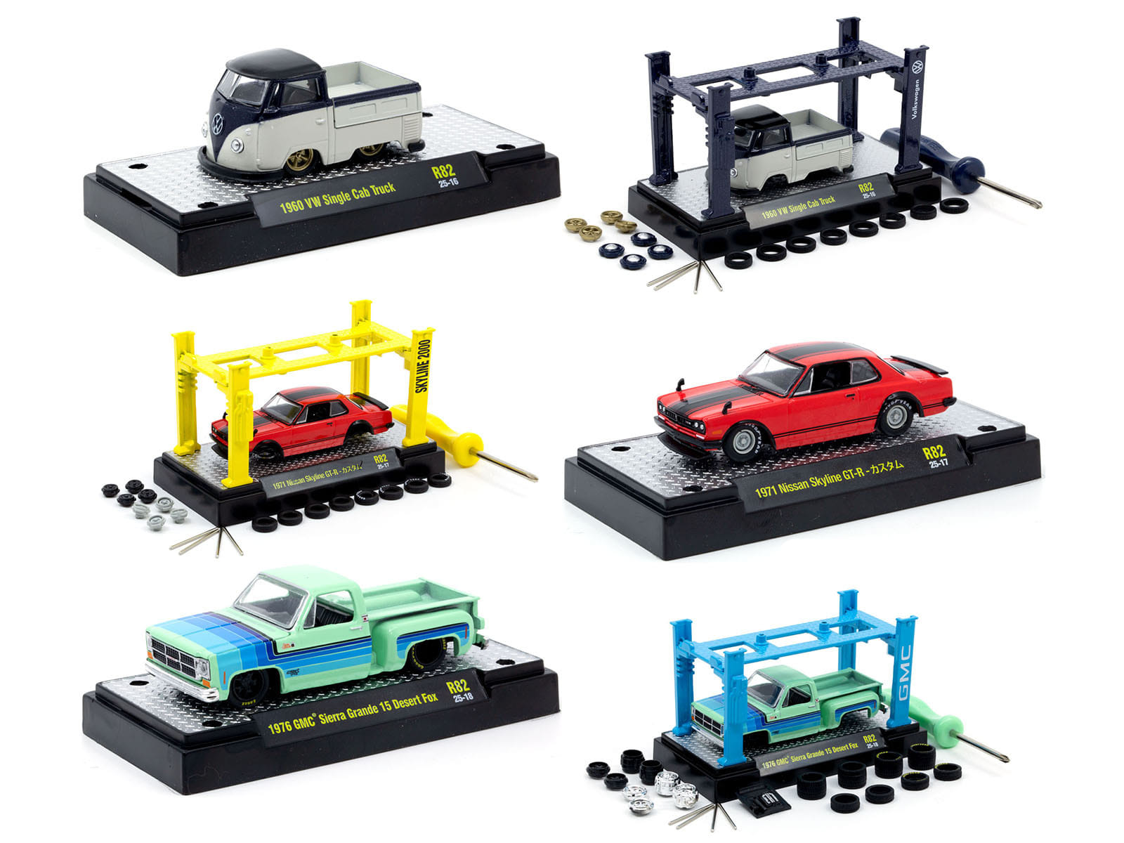 Model Kit 3 piece Car Set Release 82 Limited Edition to 8000 pieces Worldwide 1/64 Diecast Model Cars by M2 Machines - Image 2