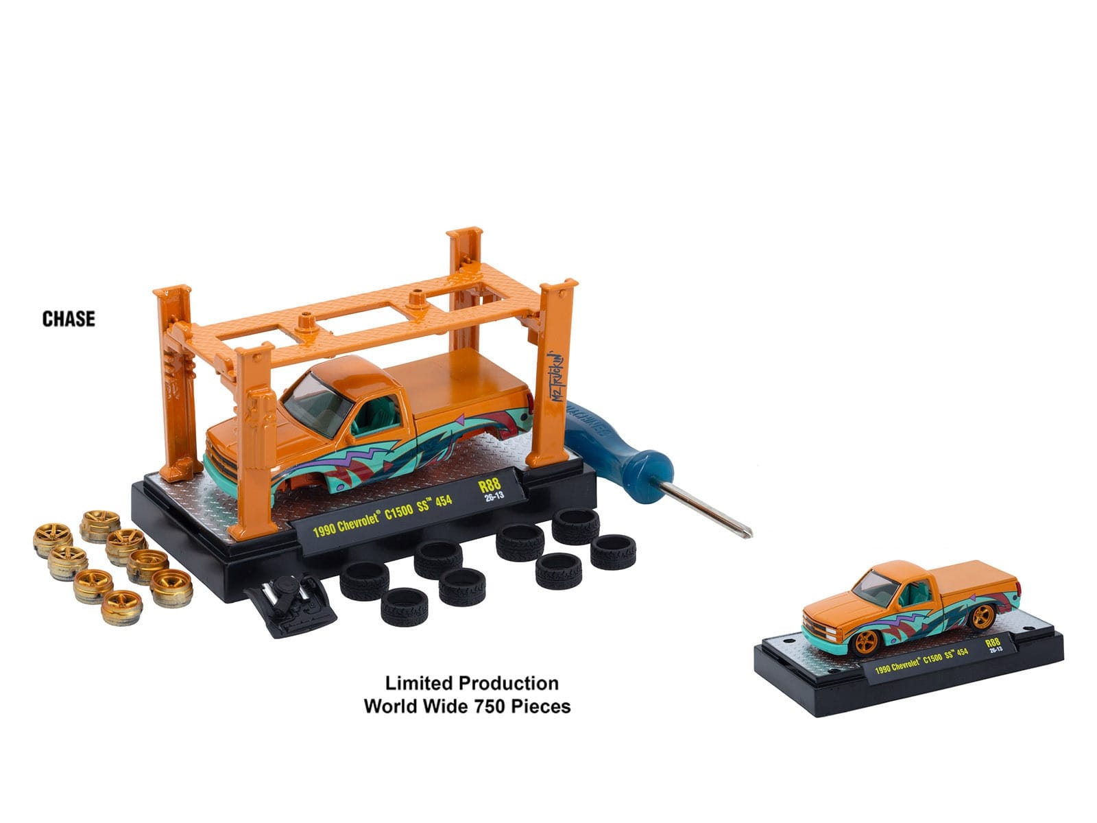 Model Kit 3 piece Car Set Release #88 Limited Edition to 4800 pieces Worldwide 1/64 Diecast Models by M2 Machines - Image 3