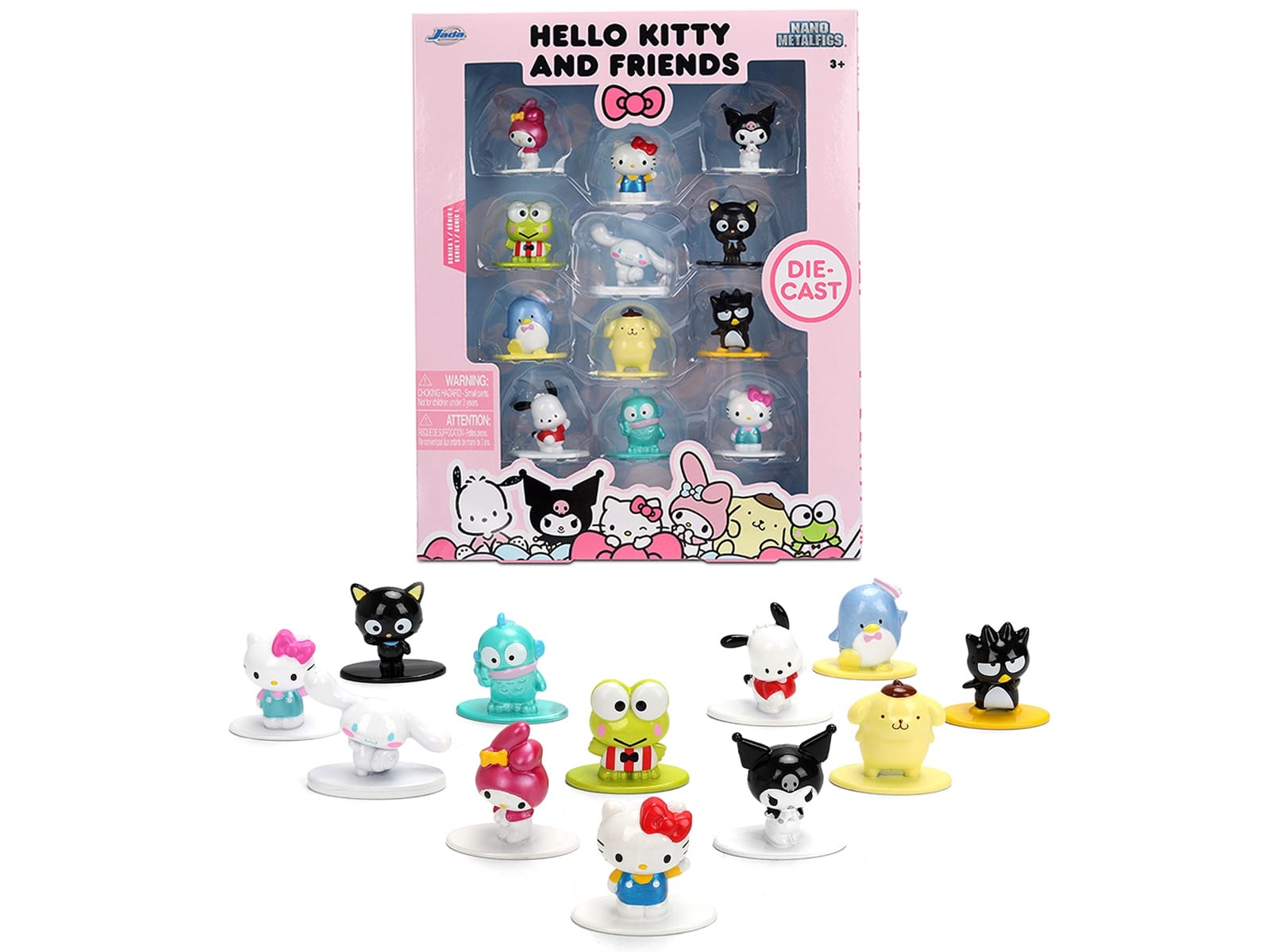 Set of 12 Diecast Figures "Hello Kitty and Friends" Franchise "Nano Metalfigs" Series Diecast Models by Jada