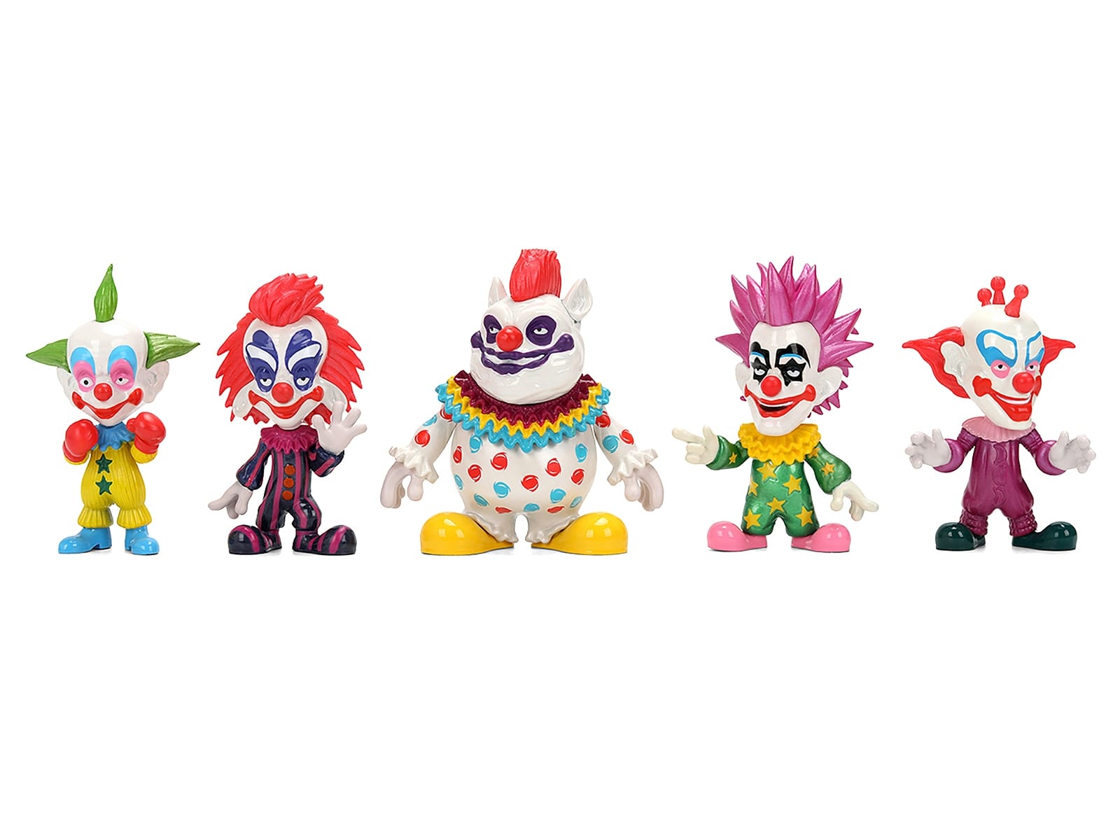 Set of 5 Diecast Figures "Killer Klowns from Outer Space" (1988) Movie "Metalfigs" Series Diecast Models by Jada - Image 2
