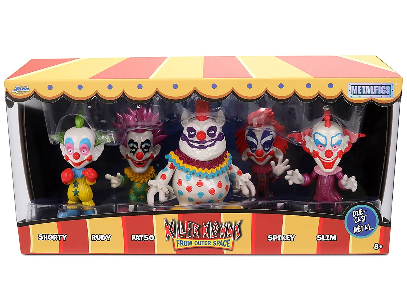 Set of 5 Diecast Figures "Killer Klowns from Outer Space" (1988) Movie "Metalfigs" Series Diecast Models by Jada - Image 3