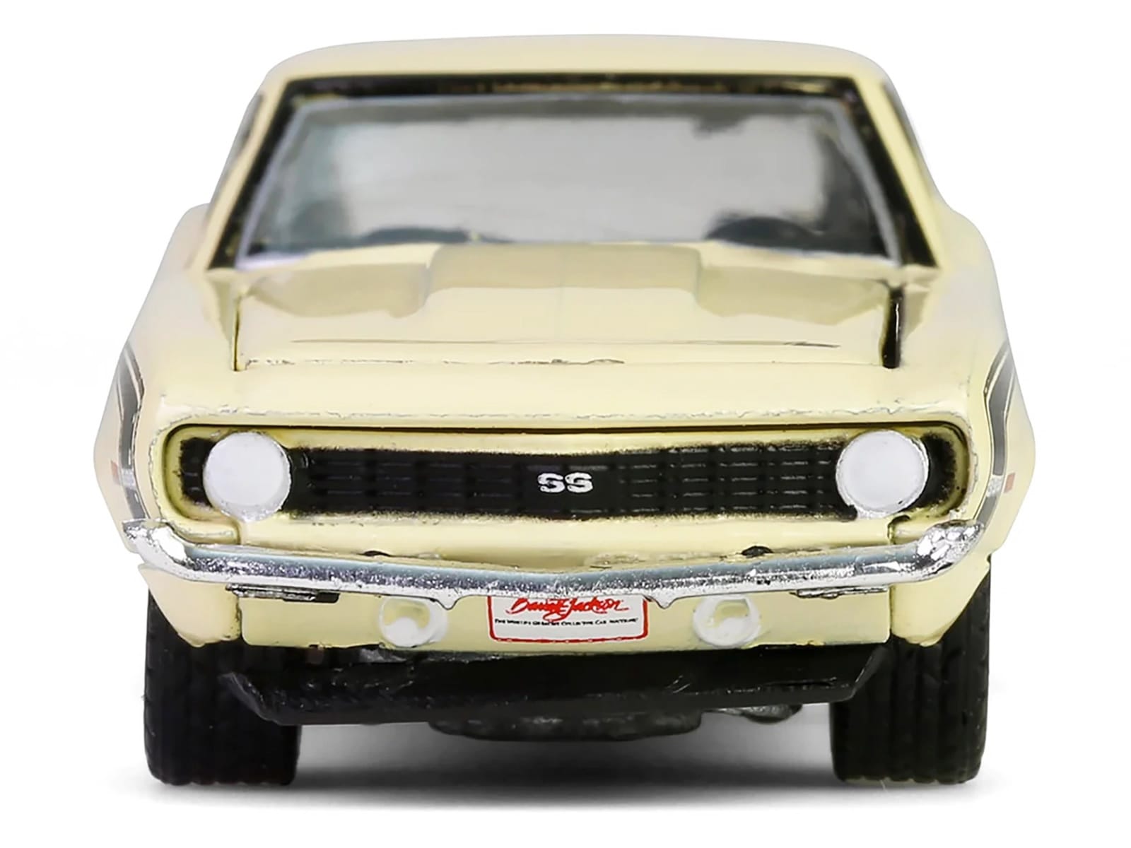 1969 Chevrolet Camaro SS 396 Butternut Yellow with Black Stripes "Barrett-Jackson" Series 15 1/64 Diecast Model Car by Greenlight - Image 5