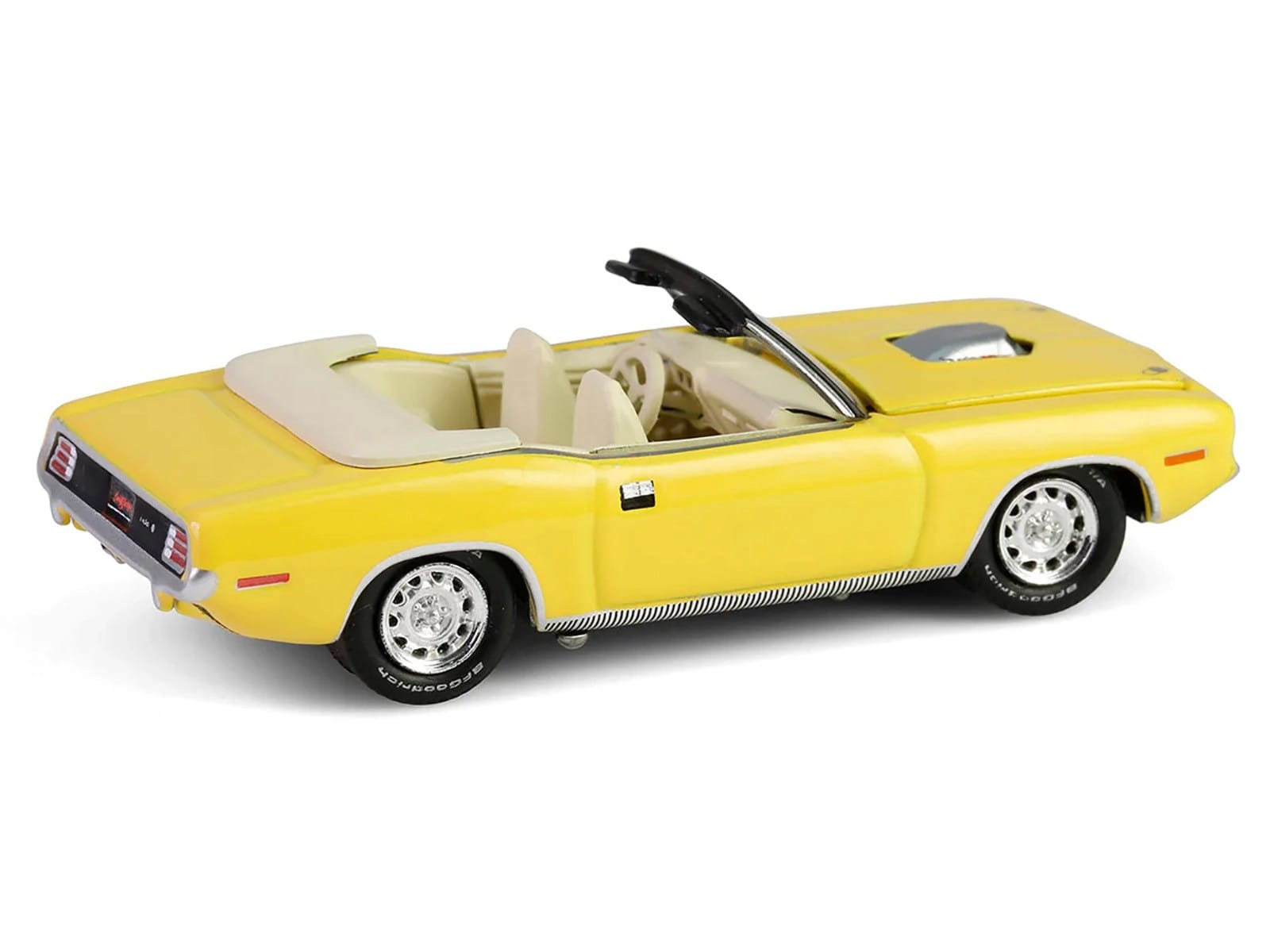 1970 Plymouth 'Cuda Convertible Yellow "Barrett-Jackson" Series 15 1/64 Diecast Model Car by Greenlight - Image 4