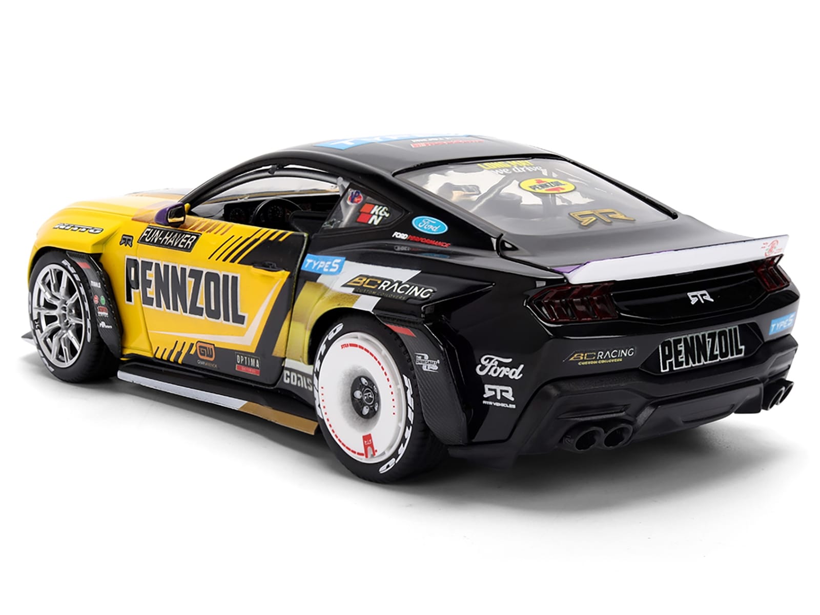 Ford Mustang RTR #88 Chelsea Denofa "Pennzoil" "Formula Drift PRO Championship" (2025) with Lights "RTR Vehicles" Series 1/24 Diecast Model Car by Jada - Image 5