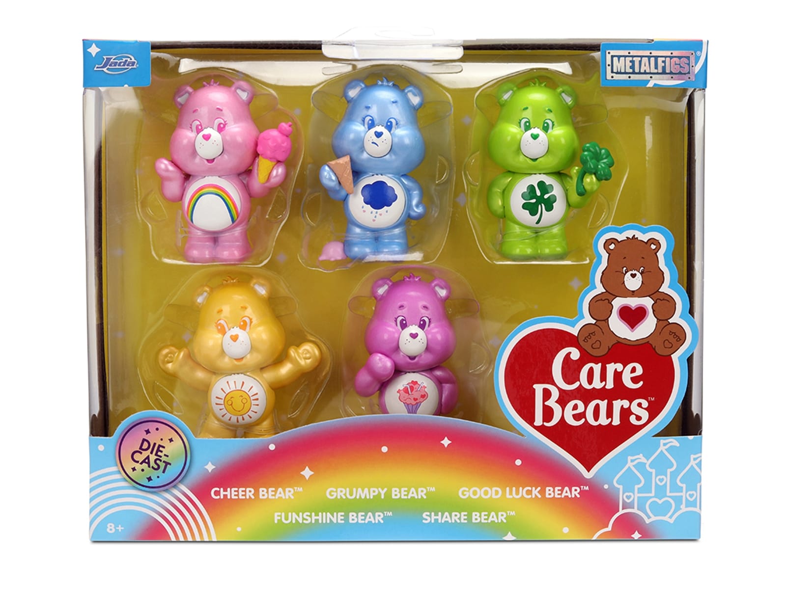 Set of 5 Diecast Figures "Care Bears" "Metalfigs" Series Diecast Models by Jada - Image 3