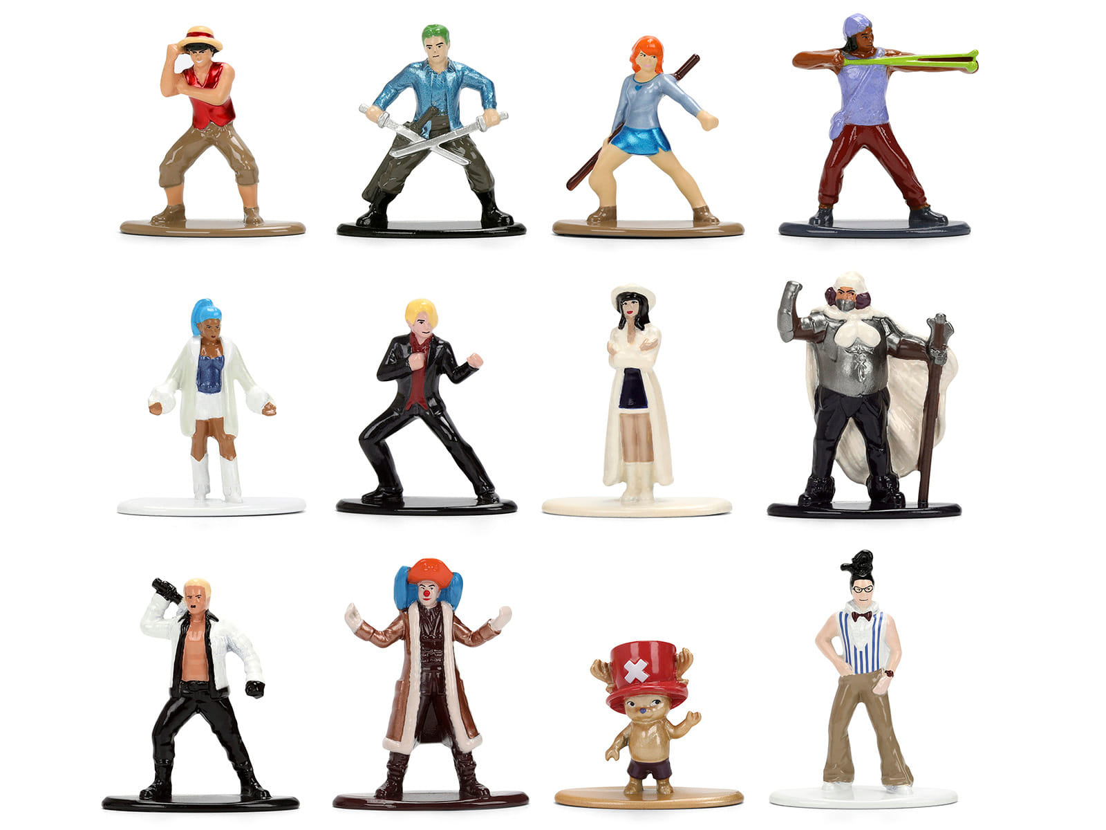 Set of 12 Diecast Figures "One Piece" (2023-Current) TV Series "Metalfigs" Series Diecast Models by Jada - Image 2