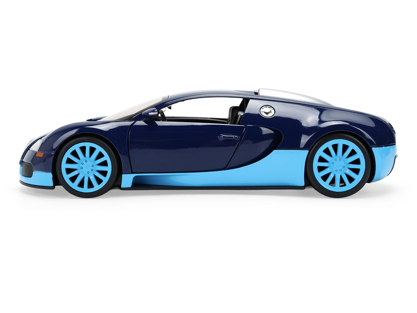 2011 Bugatti Veyron Dark Blue with Light Blue Accents "Hyper-Spec" Series 1/24 Diecast Model Car by Jada - Image 3
