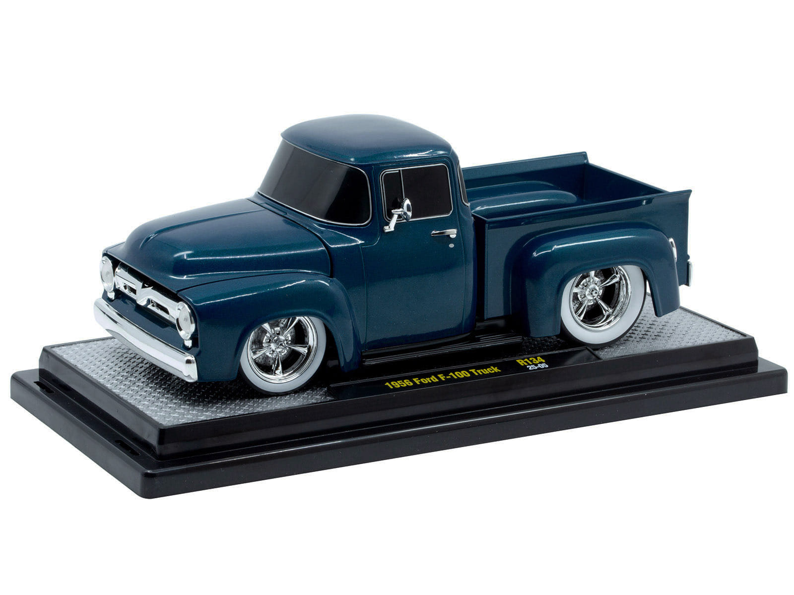 1956 Ford F-100 Pickup Truck Blue Metallic Limited Edition to 6650 pieces Worldwide 1/24 Diecast Model Car by M2 Machines - Image 2