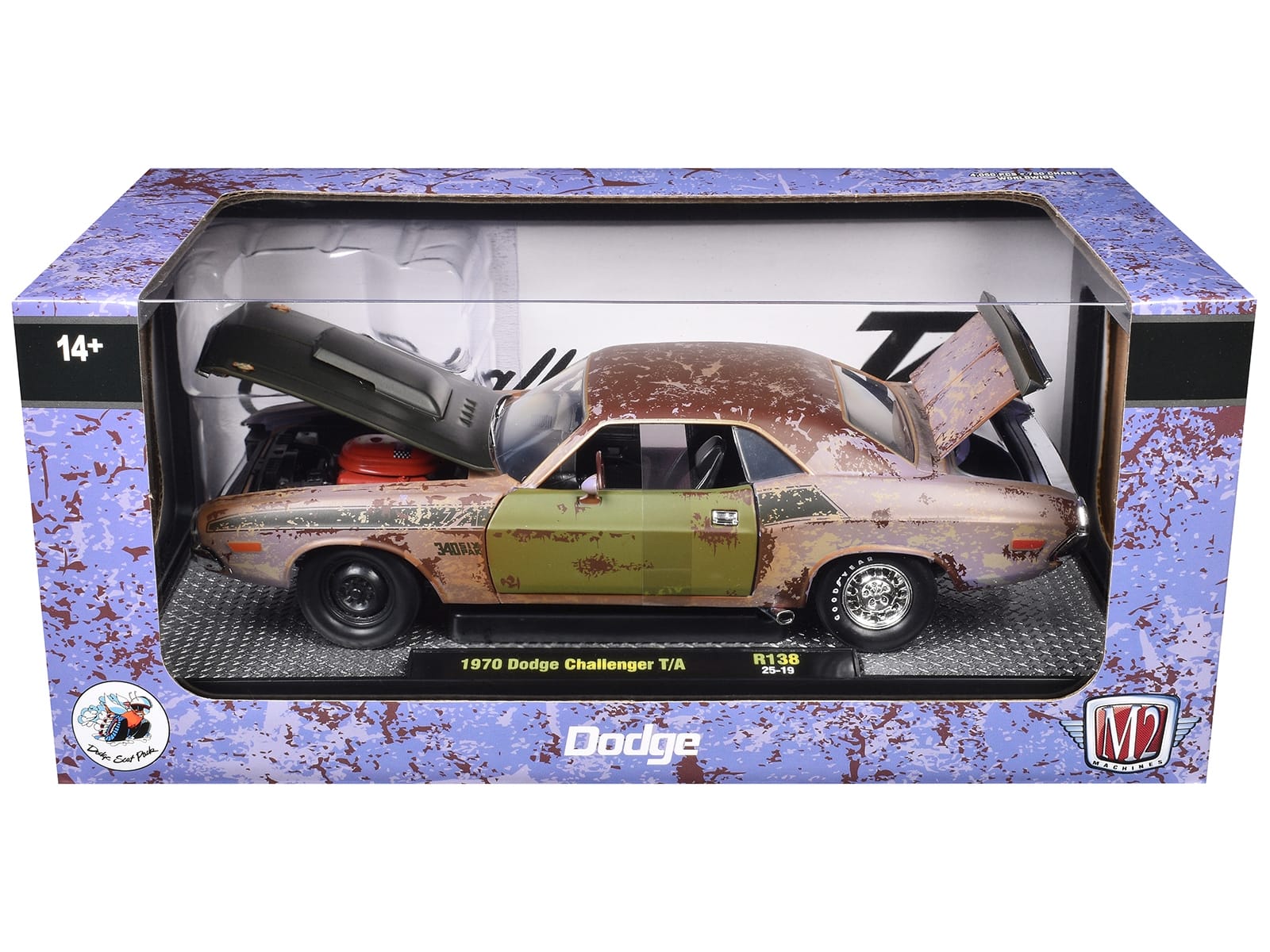 1970 Dodge Challenger T/A Rusted Limited Edition to 4050 pieces Worldwide 1/24 Diecast Model Car by M2 Machines - Image 3