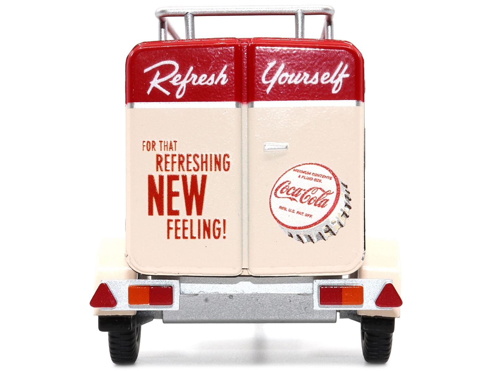 Travel Trailer Cream with Red Top “Pause and Refresh Yourself Drink Delicious Coca-Cola” 1/24 Diecast Model Car by Motor City Classics