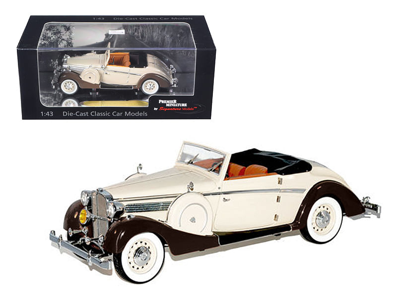 1937 Maybach SW38 Spohn 2 Doors Tan Convertible 1/43 Diecast Car Model by Signature Models