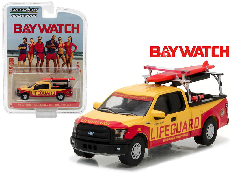 2016 Ford F-150 Emerald Bay Beach Patrol “Baywatch” Movie (2017) 1/64 Diecast Model Car by Greenlight