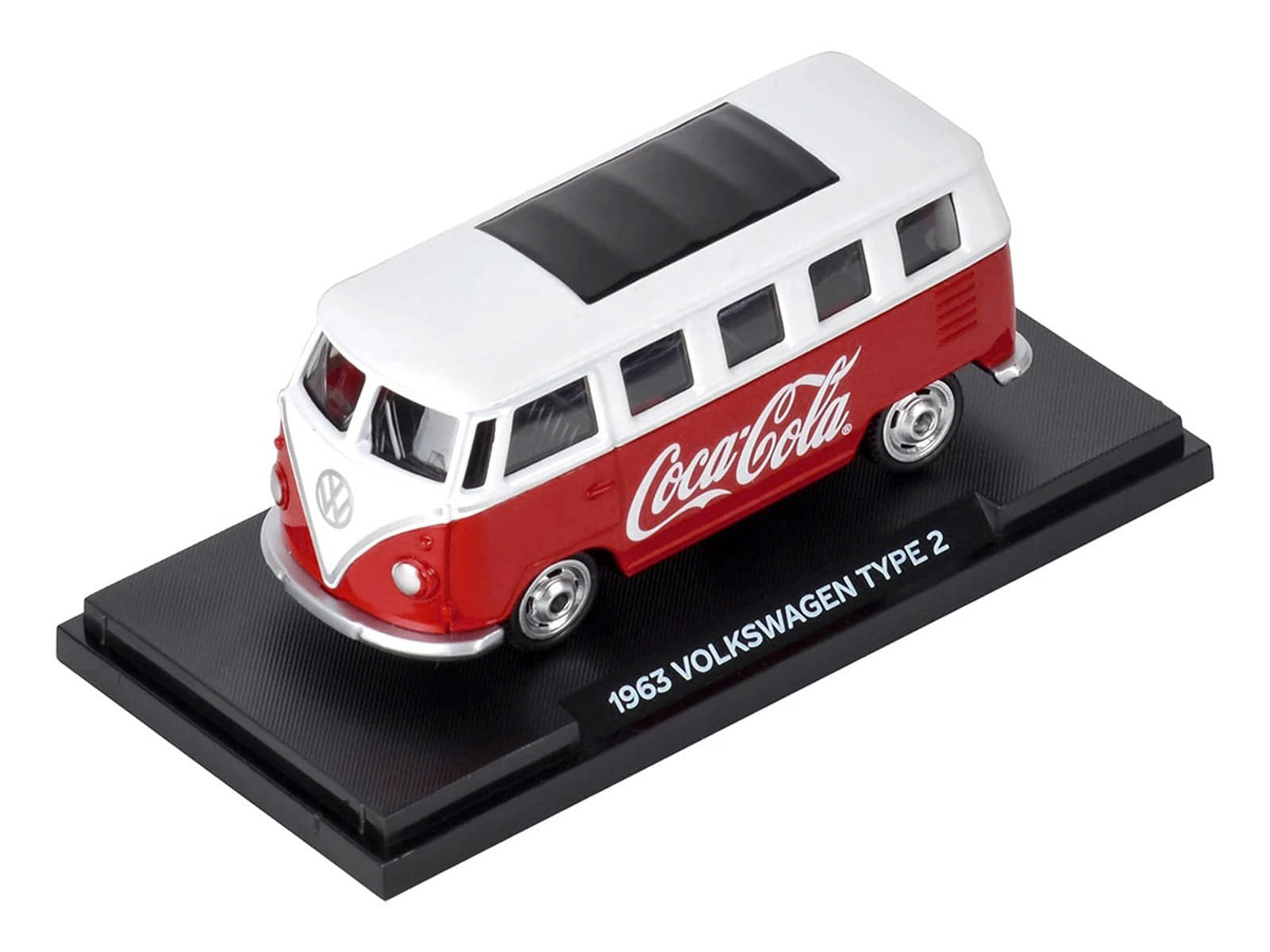1963 Volkswagen Type 2 Van "Coca-Cola" Red and White 1/50 Diecast Model by Motorcity Classics - Image 4