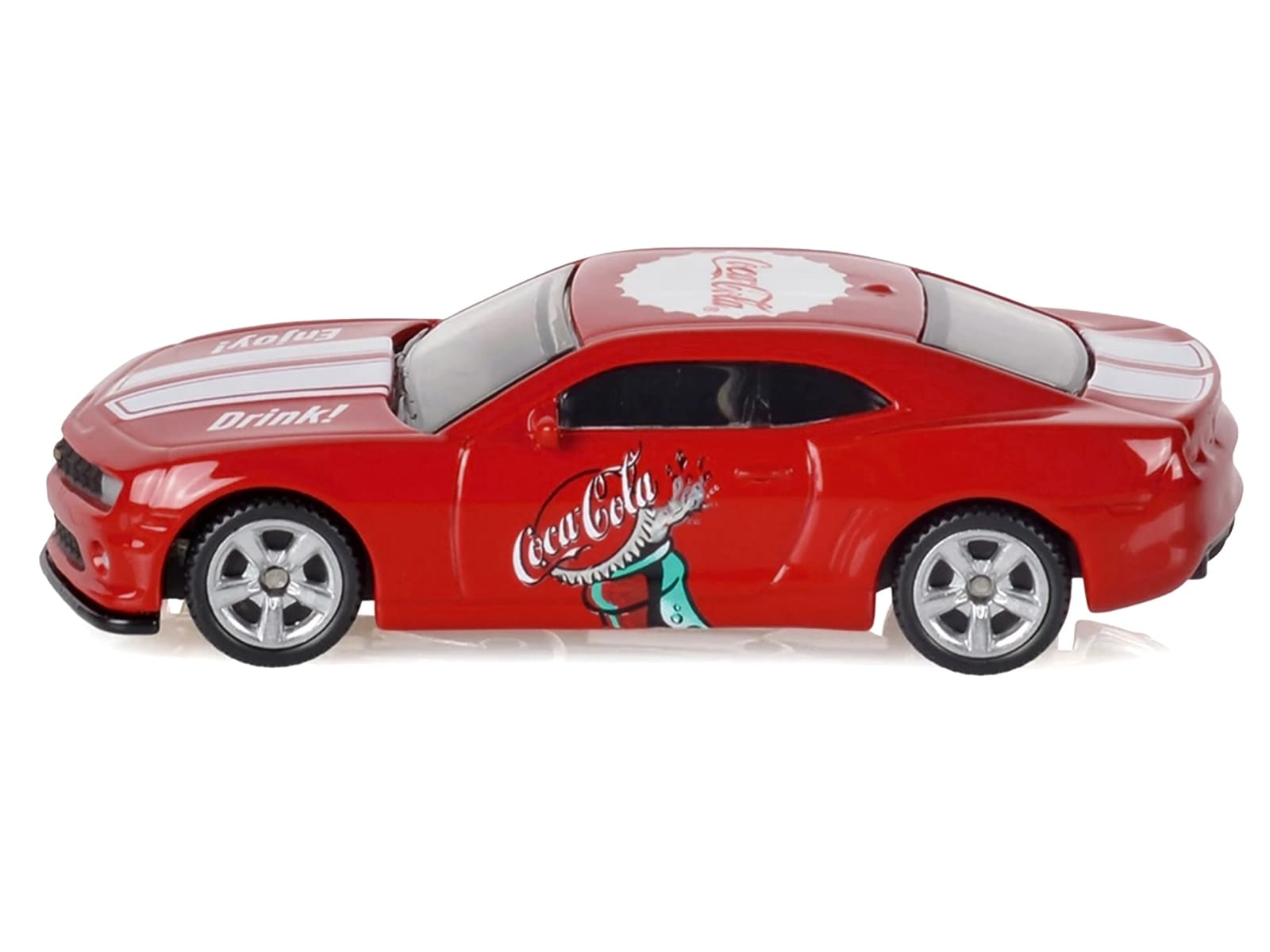 2013 Chevrolet Camaro SS "Coca-Cola" Red with White Stripes 1/64 Diecast Model by Motorcity Classics - Image 2