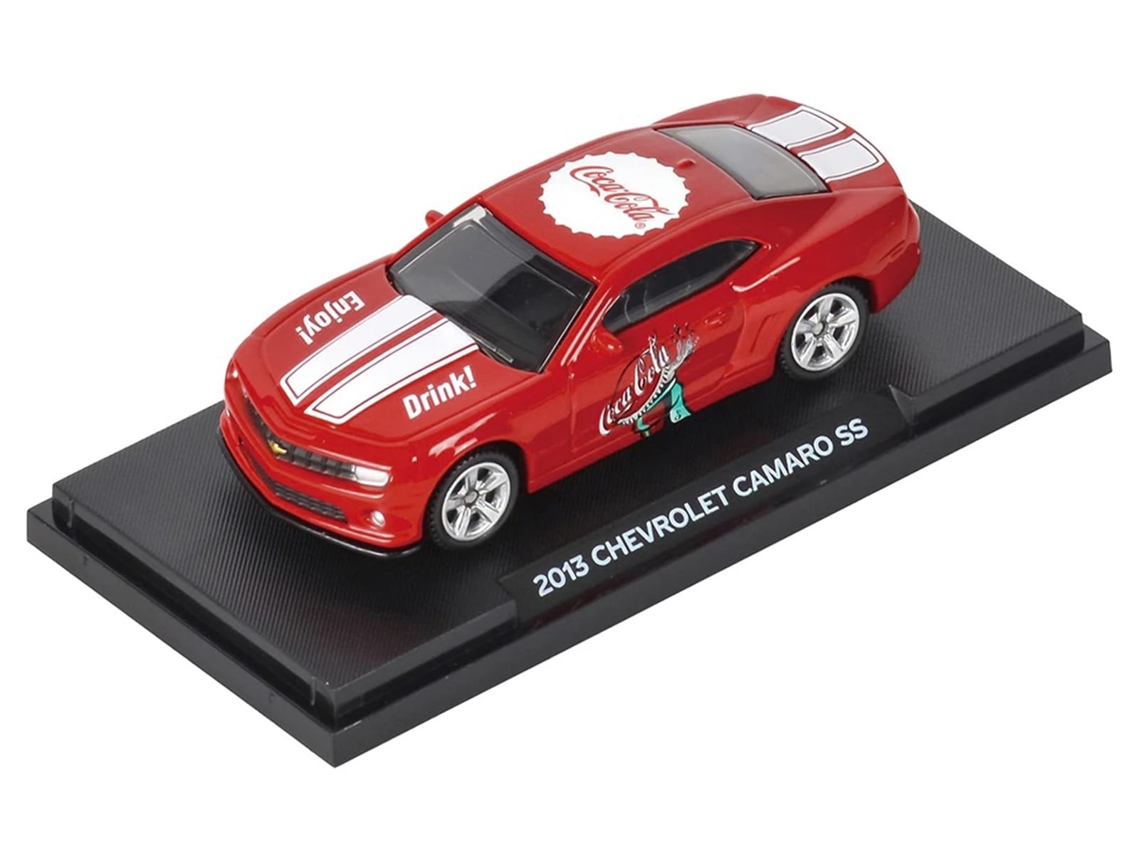 2013 Chevrolet Camaro SS "Coca-Cola" Red with White Stripes 1/64 Diecast Model by Motorcity Classics - Image 4