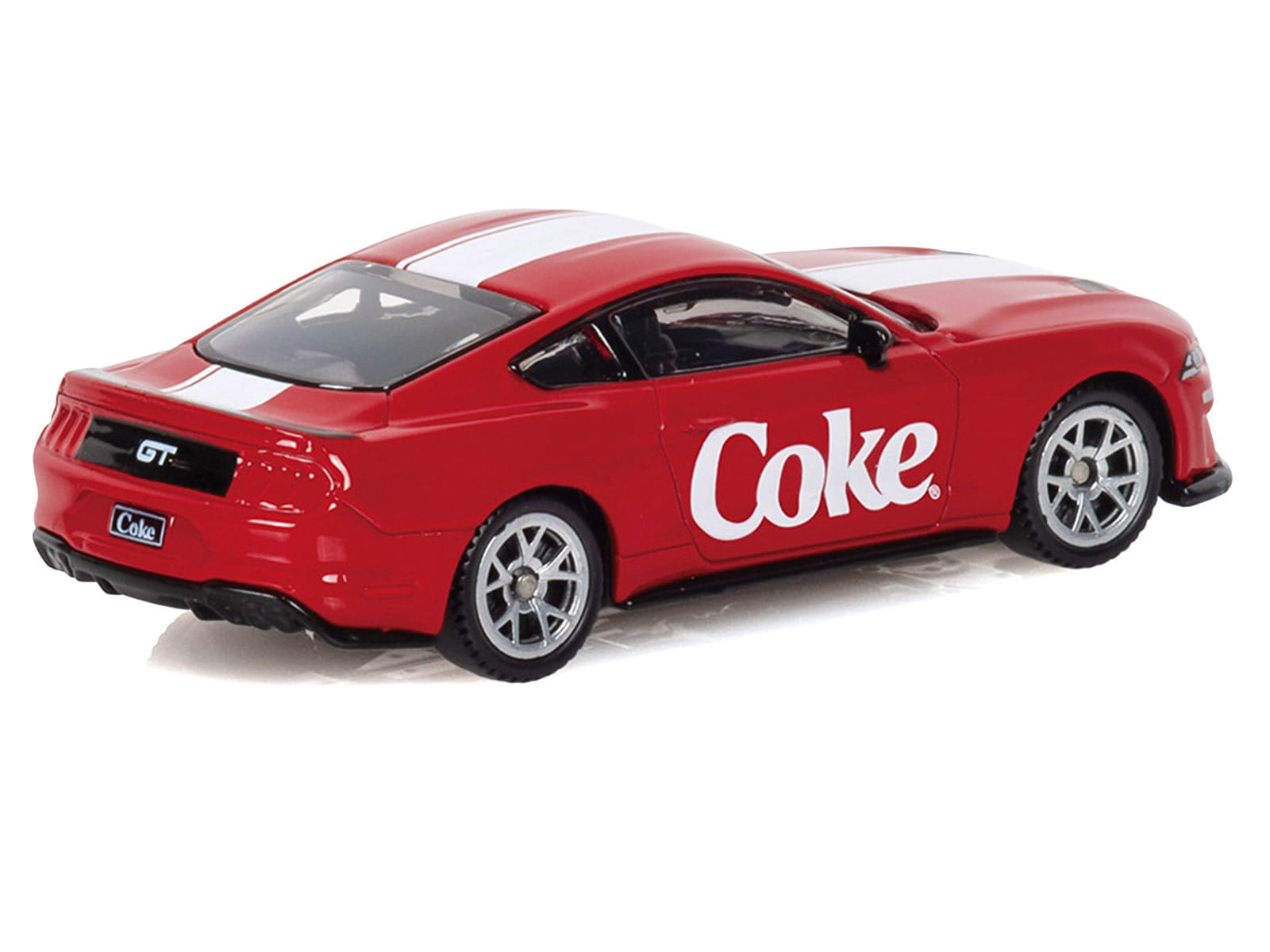 2018 Ford Mustang GT "Coca-Cola" Red with White Stripes 1/64 Diecast Model by Motorcity Classics - Image 3
