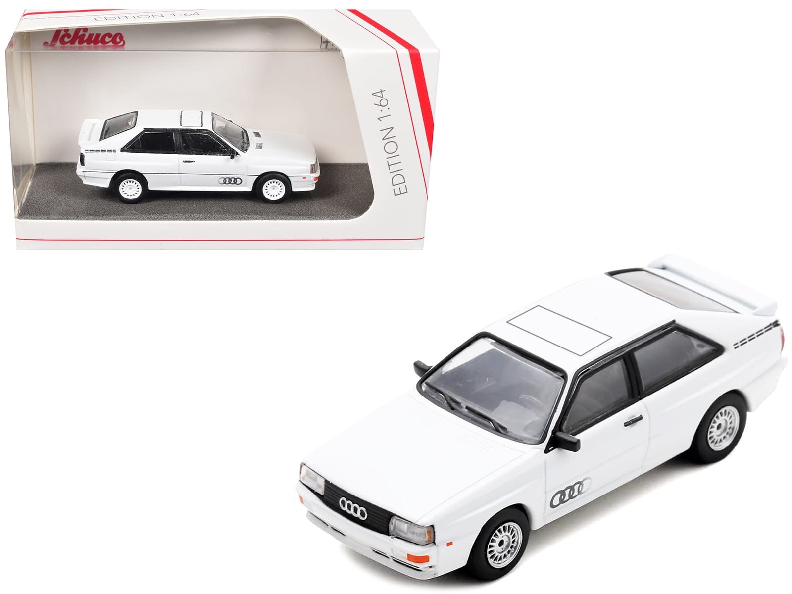 Audi Quattro White 1/64 Diecast Model Car by Schuco