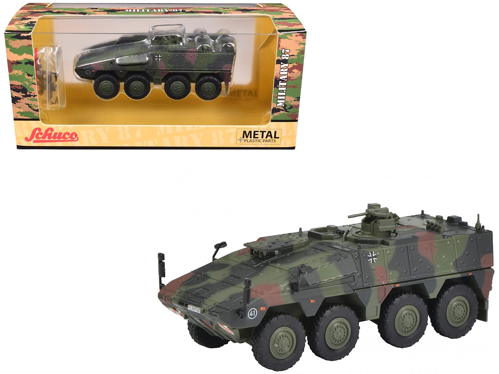 Tpz. Tank Boxer "German Army" Green Camouflage 1/87 (HO) Scale Diecast Model Car by Schuco