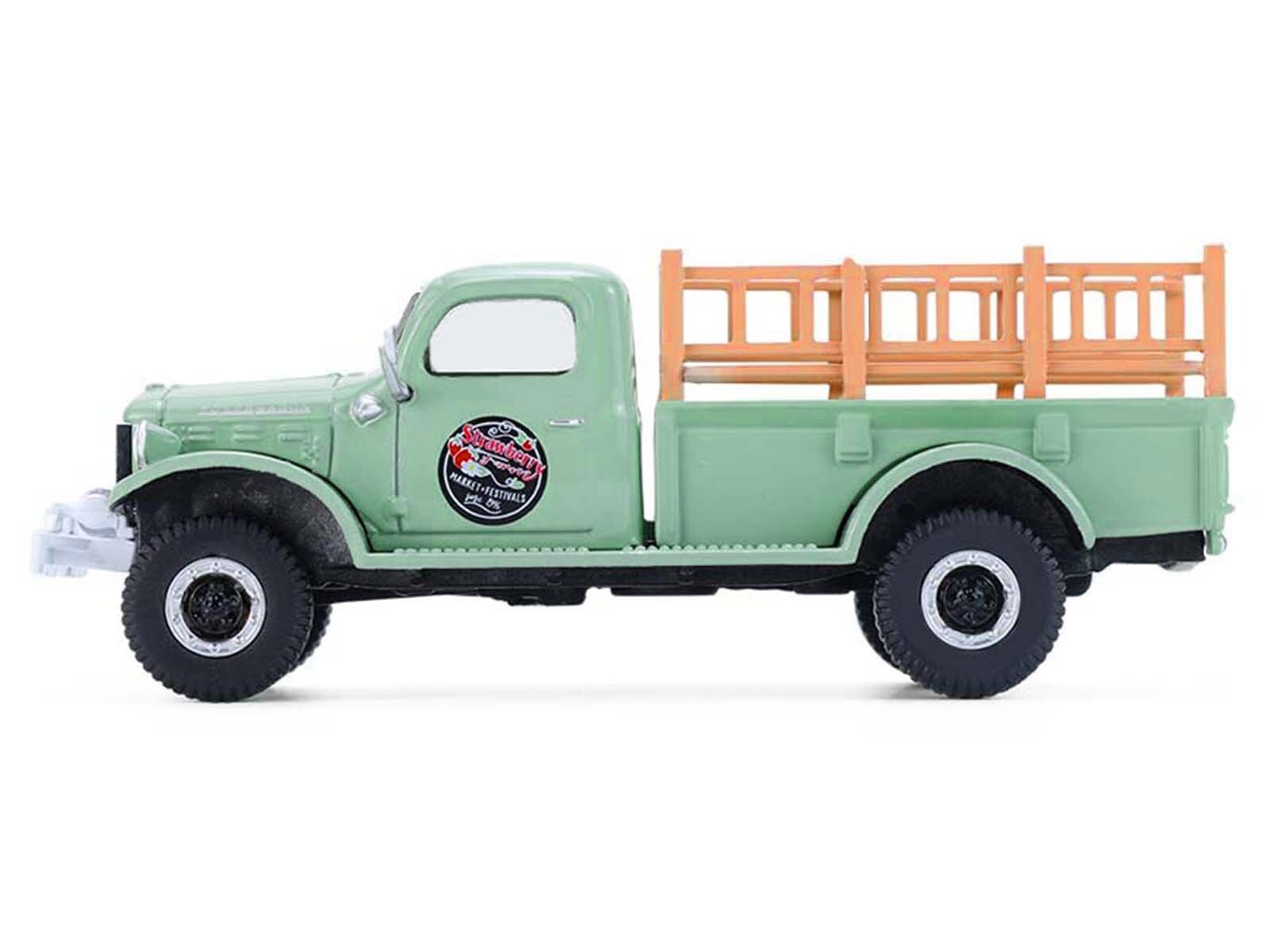 1946 Dodge Power Wagon Pickup Truck "Strawberry Farm" Green "Down on the Farm" Series 11 1/64 Diecast Model by Greenlight - Image 2