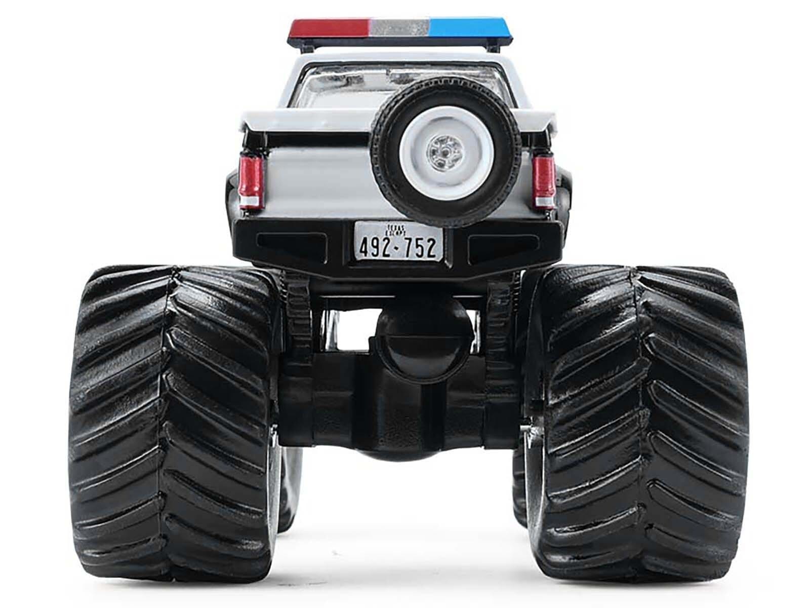 1990 GMC S-15 Monster Truck "Texas Department of Public Safety" Black and White "Kings of Crunch - Hot Pursuit" Special Edition 1/64 Diecast Model Car by Greenlight - Image 5