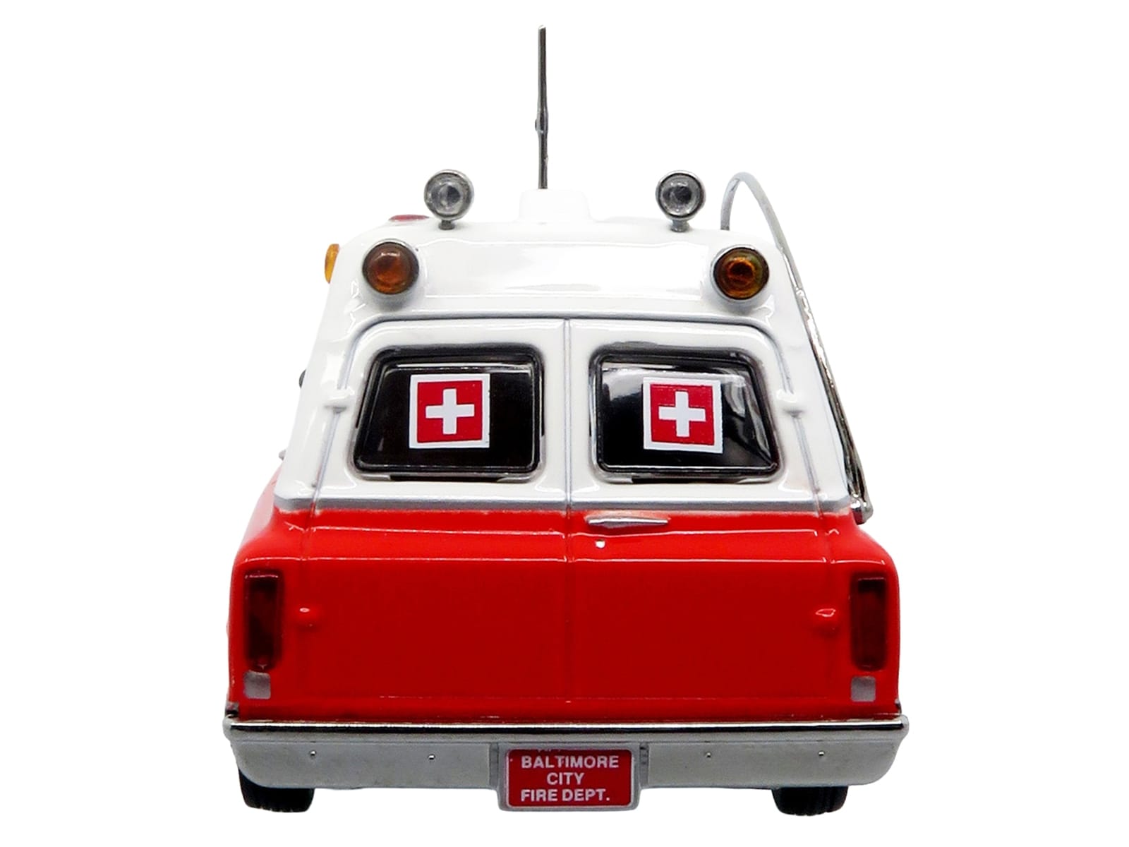 1969 Chevrolet C-10 Ambulance "Baltimore City Fire Department" White and Red "5 Alarm" Series Limited Edition 1/50 Diecast Model by Iconic Replicas - Image 5