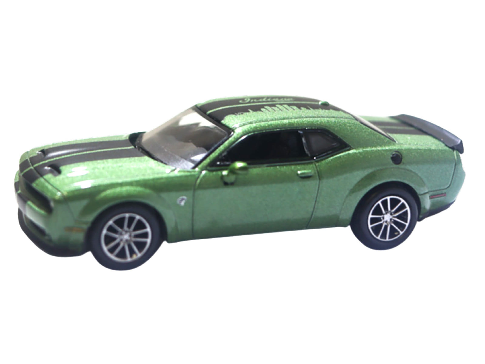 2020 Dodge Challenger SRT Hellcat Widebody F8 Green Metallic with Black Indiana Stripes "2025 Greenlight Waltersons Collector's Expo Exclusive" 1/64 Diecast Model Car by Greenlight - Image 2