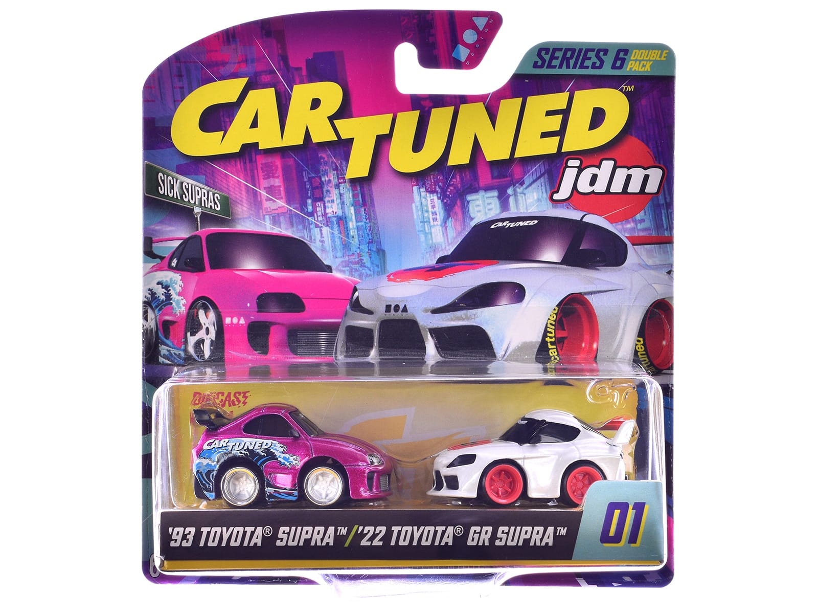 "Sick Supras" Series 6 Toyota Double Pack Set of 2 Cars Diecast Model Cars by CarTuned - Image 3