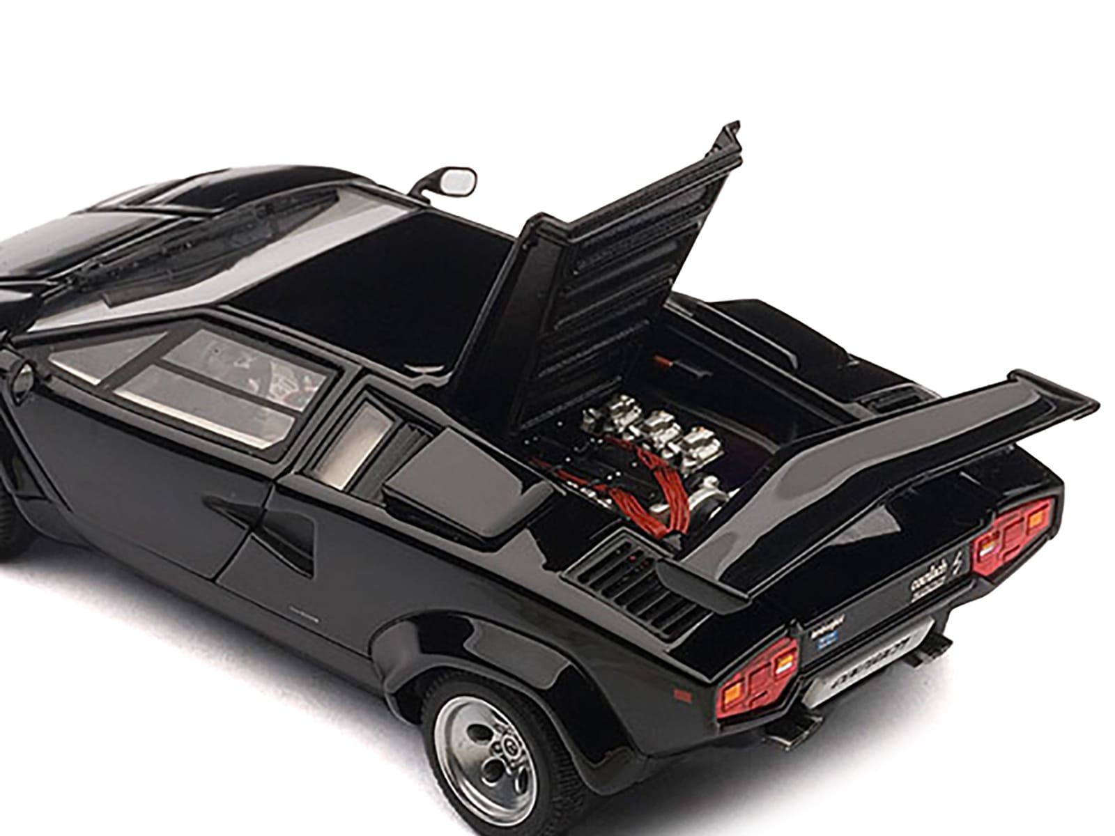 Lamborghini Countach 5000S Black 1/43 Diecast Model Car by Autoart - Image 3