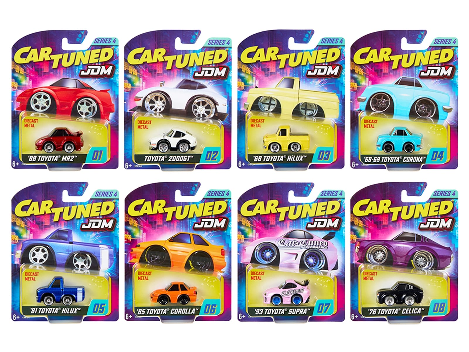 JDM Tuners Series 4 Set of 8 Pieces Diecast Model Cars by CarTuned