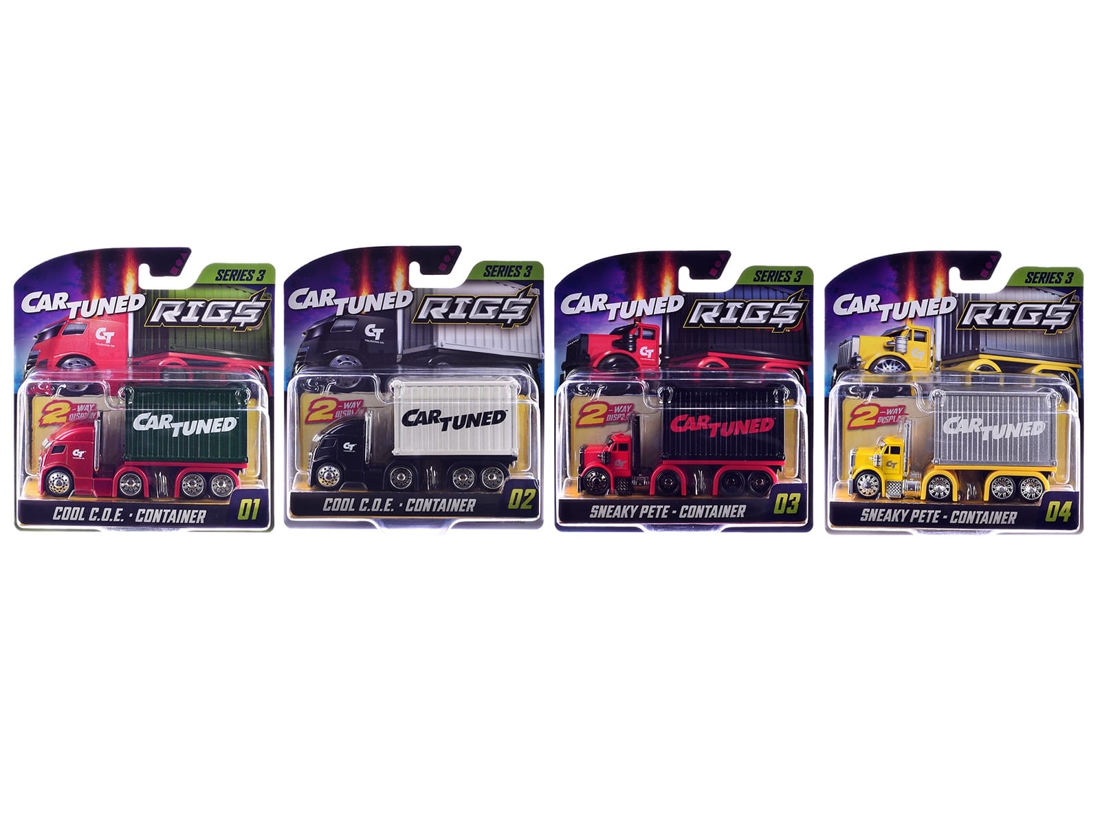 "Rigs" Container Case Series 3 Set of 4 Pieces Diecast Model Cars by CarTuned