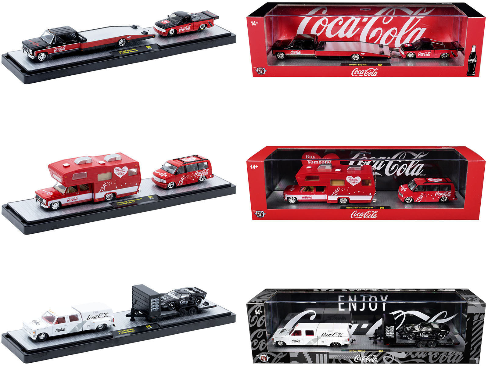Auto Haulers "Coca-Cola" Set of 3 pieces Release S05 Limited Edition to 6000 pieces Worldwide 1/64 Diecast Models by M2 Machines