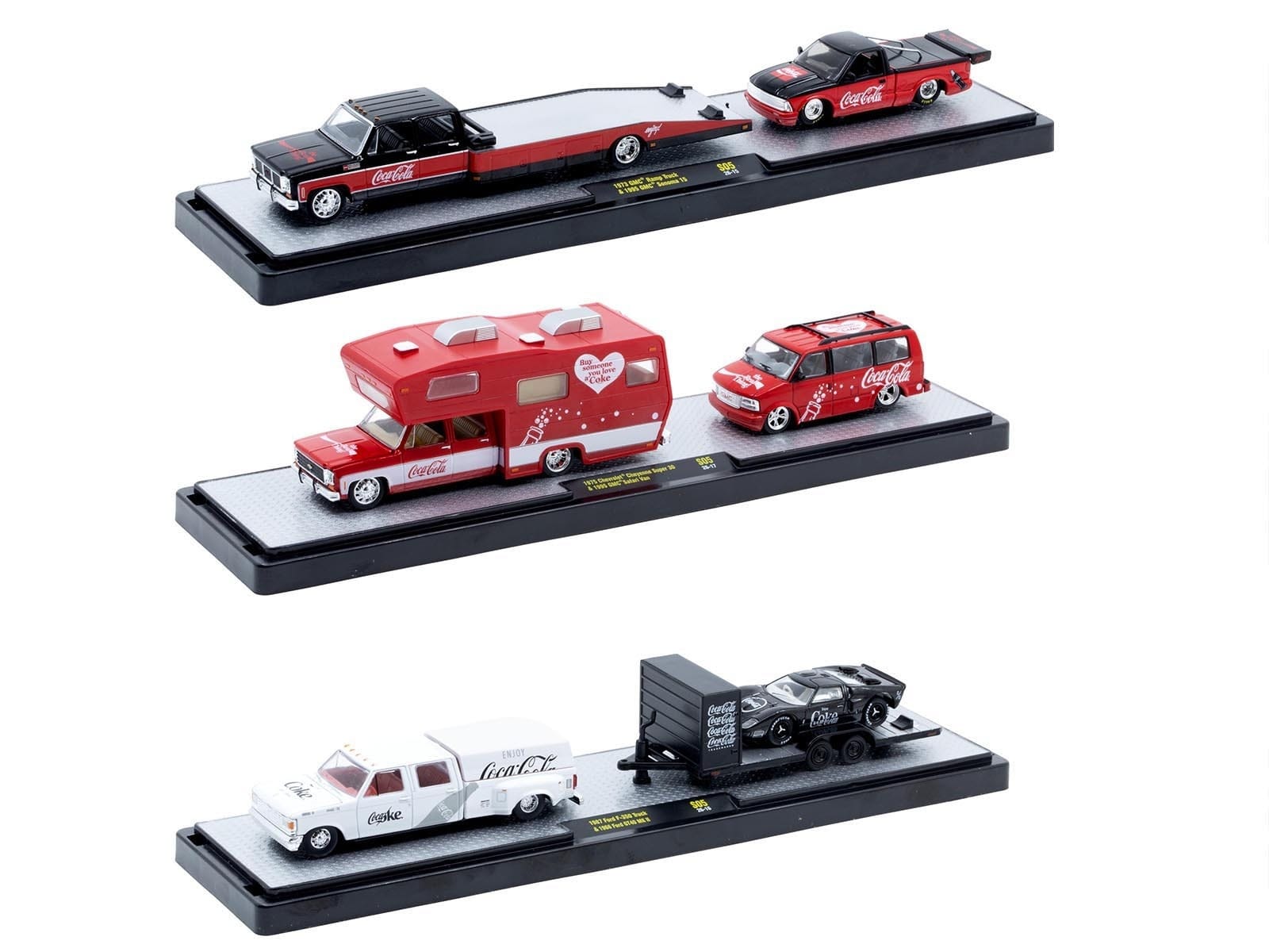 Auto Haulers "Coca-Cola" Set of 3 pieces Release S05 Limited Edition to 6000 pieces Worldwide 1/64 Diecast Models by M2 Machines - Image 2