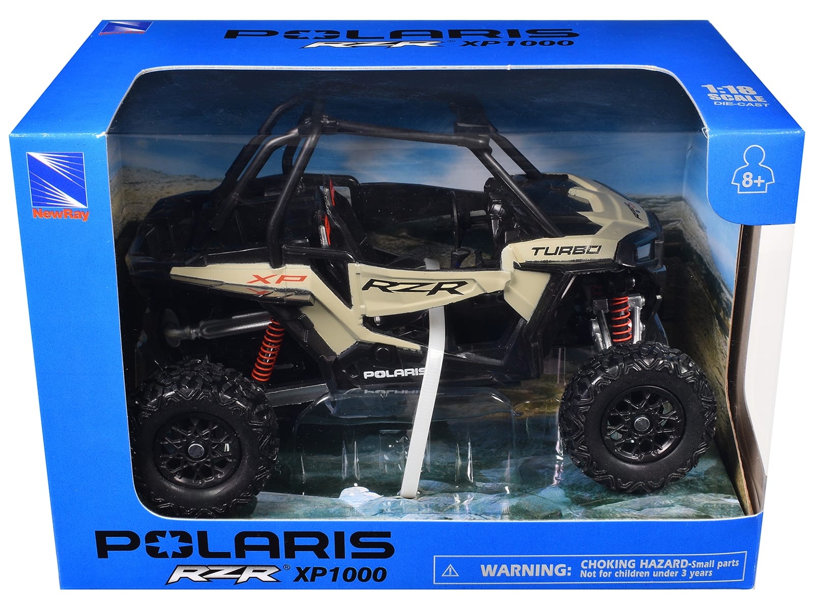 Polaris RZR XP 1000 Dune Buggy Sand Metallic 1/18 Diecast Model by New Ray - Image 3