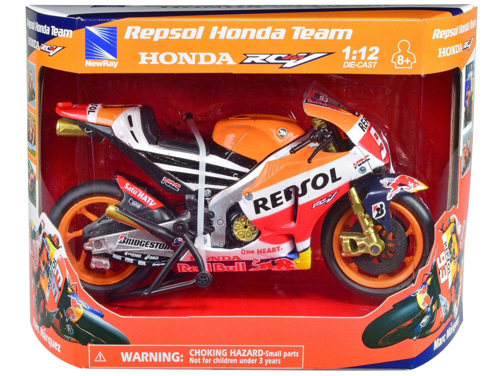 Honda RC213V Motorcycle #93 Marc Marquez “Repsol Honda Team” MotoGP (2015) 1/12 Diecast Model by New Ray