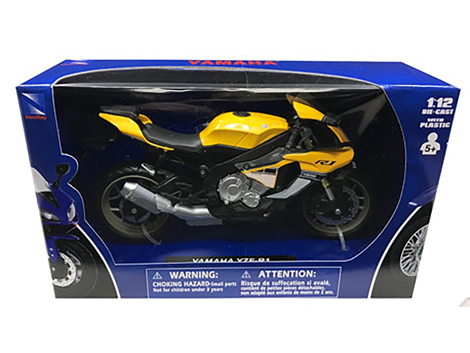 2016 Yamaha YZF-R1 Yellow Motorcycle Model 1/12 by New Ray - Image 2