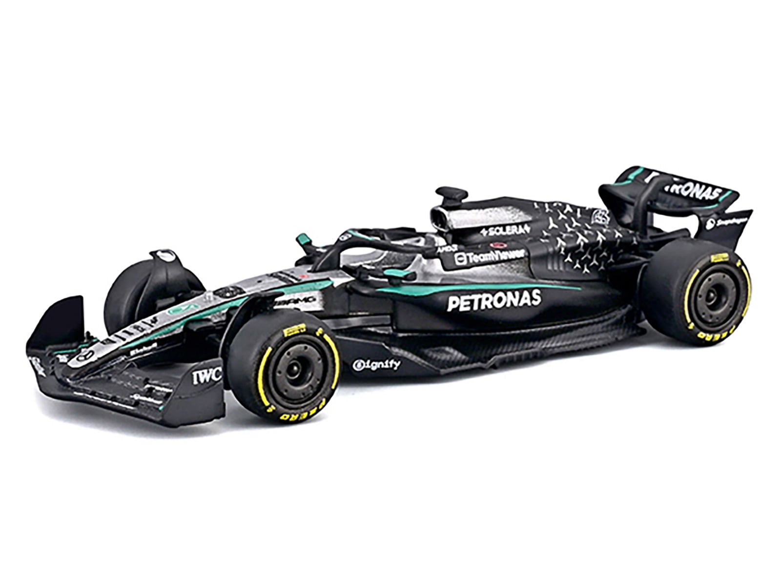 Mercedes AMG F1 W16 E Performance #63 George Russell Formula One F1 World Championship (2025) "Formula Racing" Series 1/64 Diecast Model Car by Bburago - Image 2