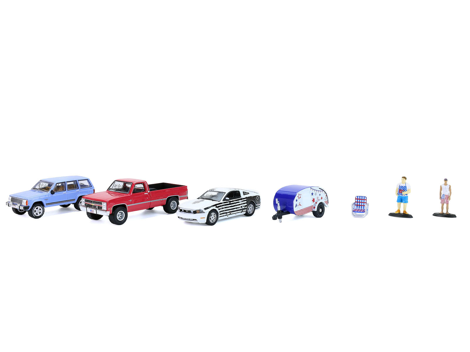 "Summer Cookout Diorama" Set of 7 pieces 1/64 Diecast Model Cars by Greenlight - Image 2