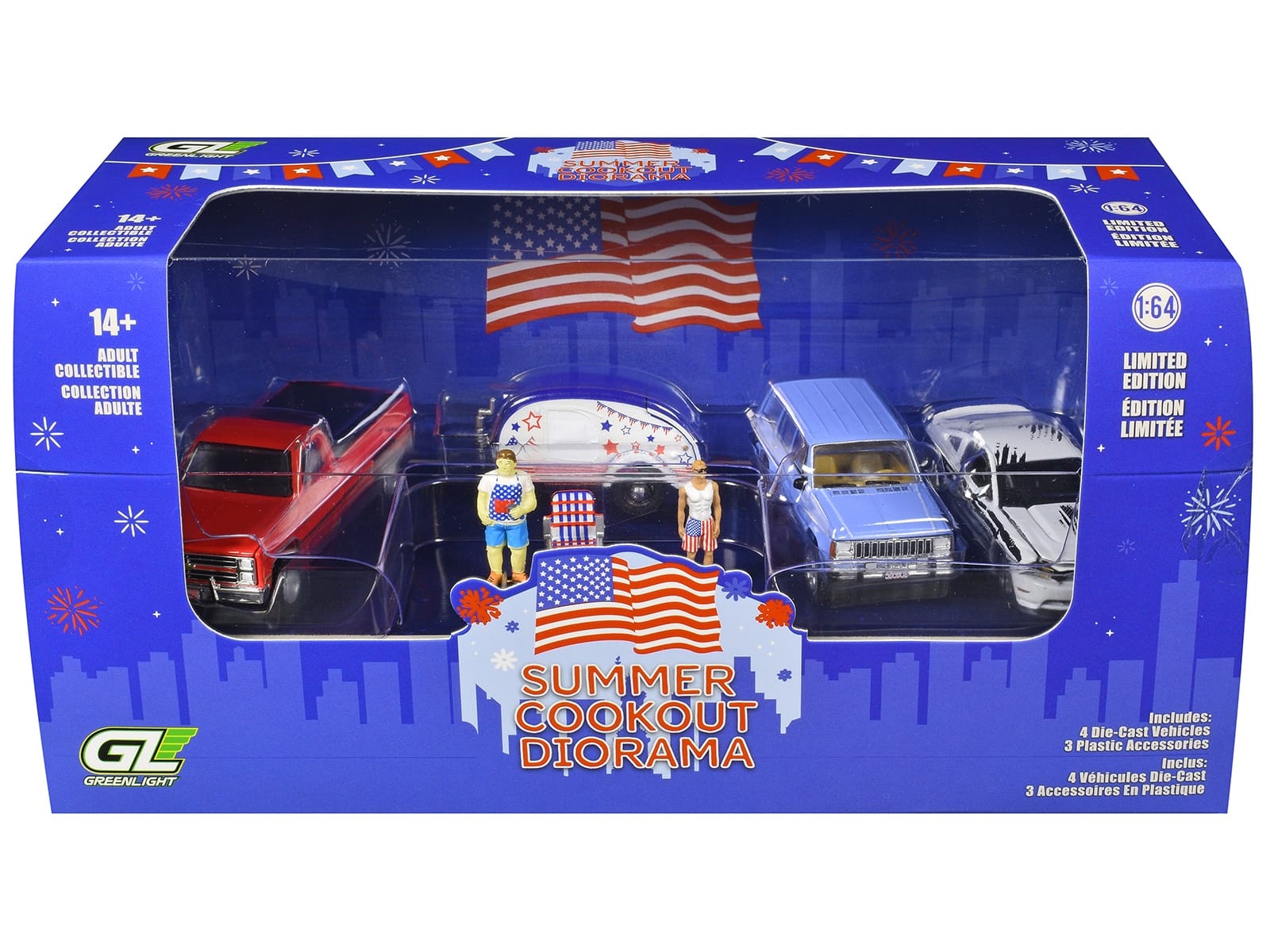 "Summer Cookout Diorama" Set of 7 pieces 1/64 Diecast Model Cars by Greenlight - Image 3