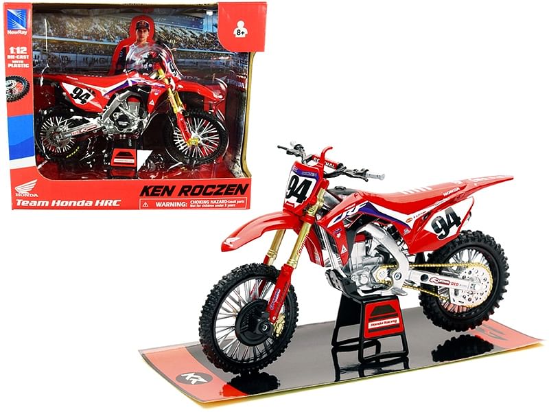 Honda CRF450R #94 Ken Roczen Red “Honda HRC Team” Race Bike 1/12 Diecast Motorcycle Model by New Ray