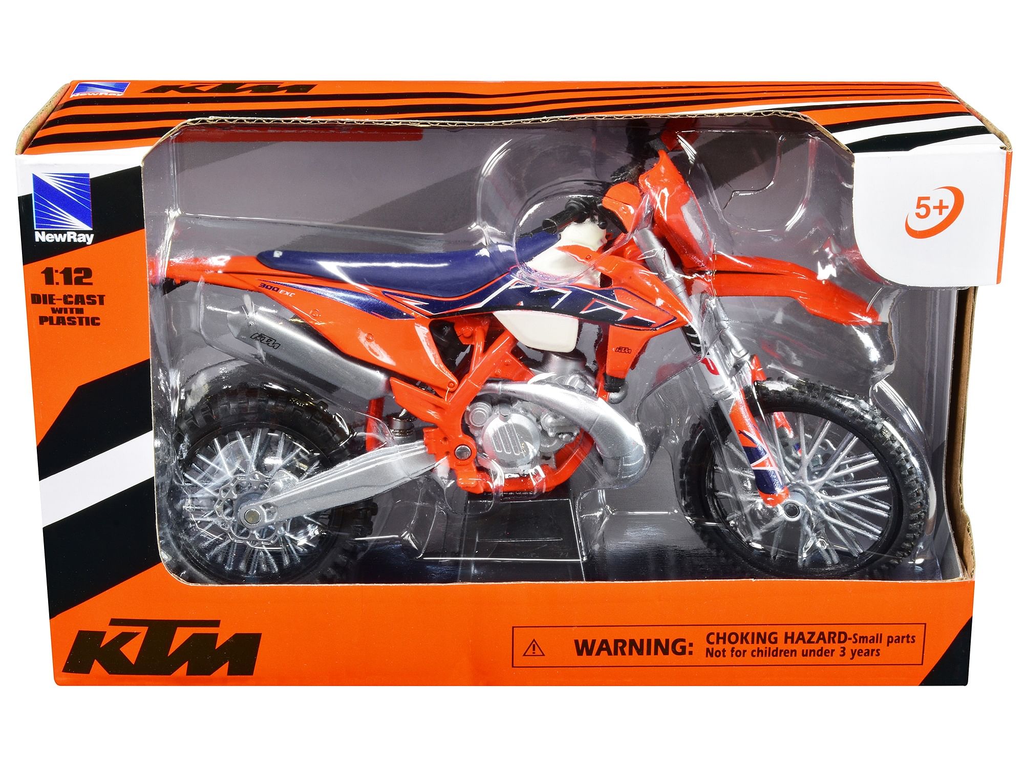 KTM 300 EXC-TPI Enduro Dirt Bike Motorcycle Orange 1/12 Diecast Model by New Ray