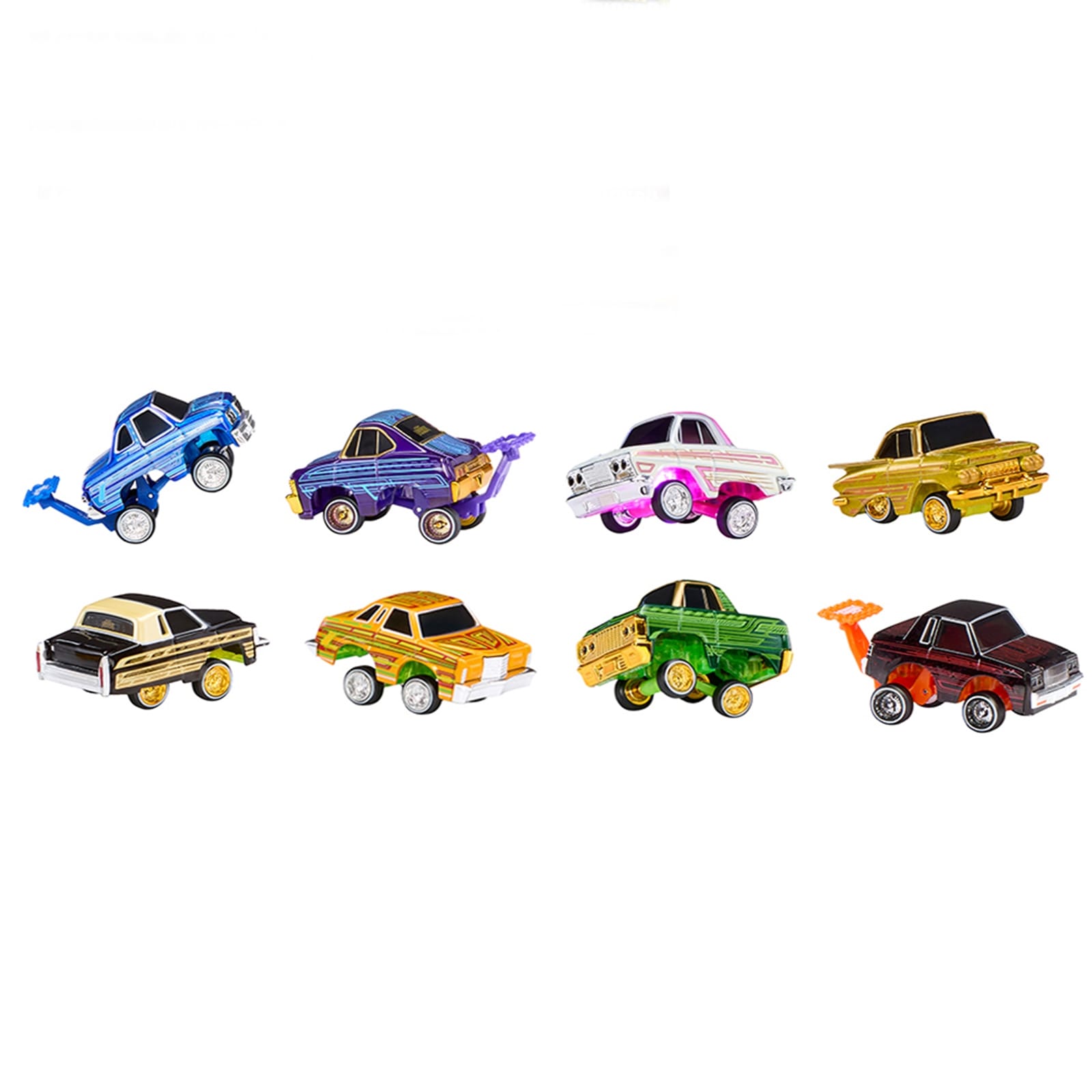 "Lowriders Show Glow" Series 3 Set of 8 Pieces Diecast Model Cars by CarTuned - Image 2